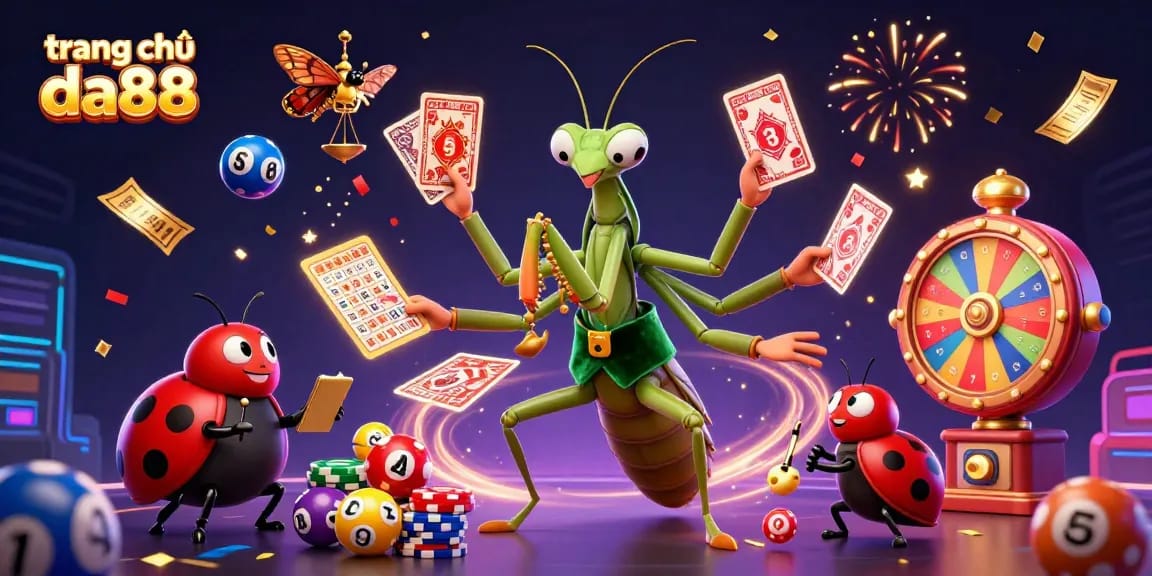 Experience excitement at trang chủ da88 with a vibrant 3D casino scene featuring a unique gambling setup.