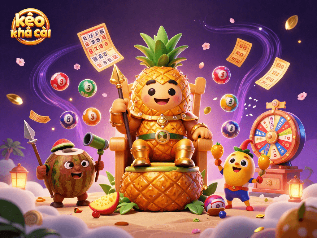 Win big with kèo nhà cái in an exciting casino-themed illustration featuring vibrant game elements.