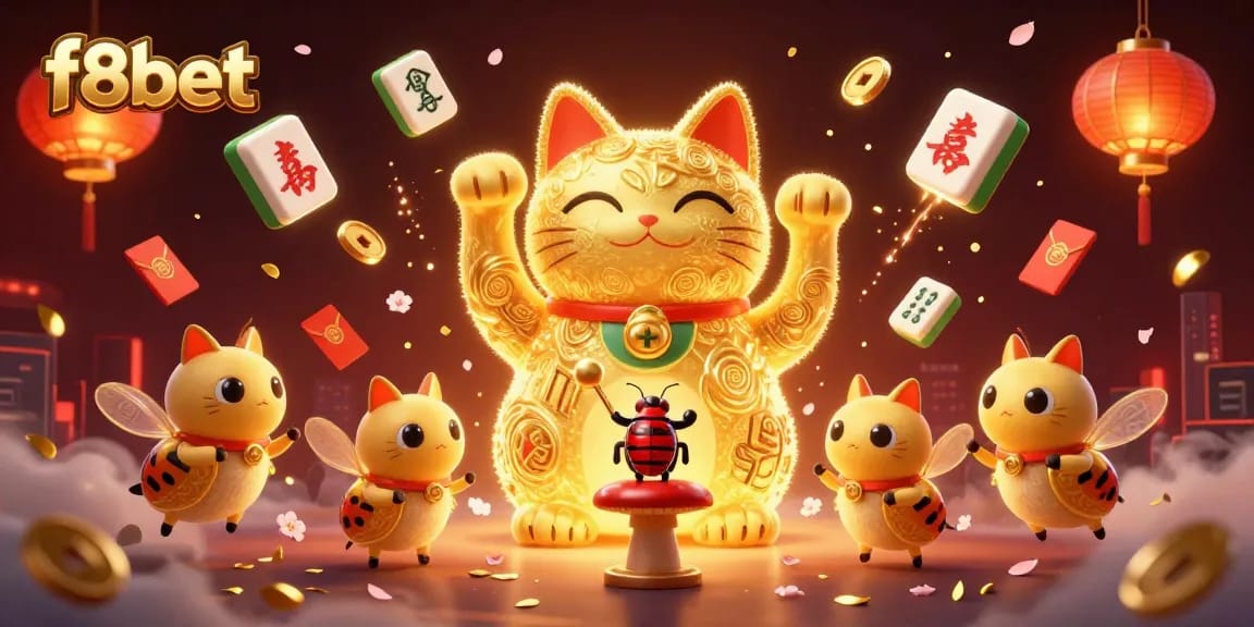 Experience the dynamism of f8bet in this vibrant casino-themed 3D illustration.