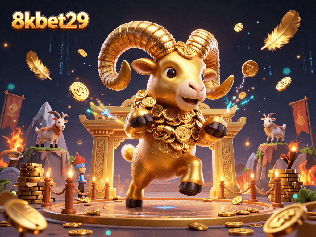 Engage with thrilling gameplay at 8kbet29, featuring dynamic 3D casino illustrations and gold coin fun.