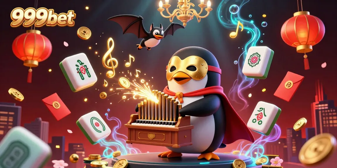 Experience dynamic gaming excitement with 999bet as a charming penguin plays an organ showering golden coins!