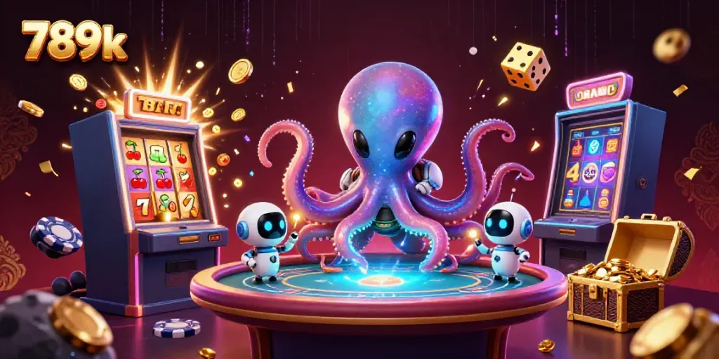 Experience thrilling gaming at 789k with alien octopus and jackpot action.