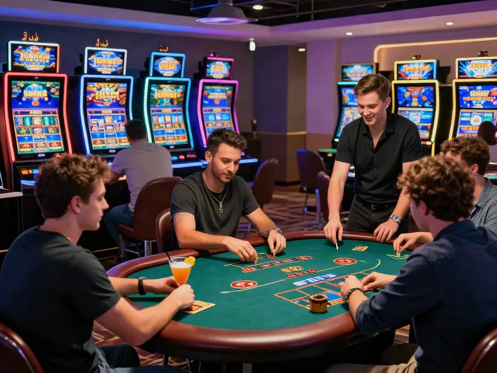 Players enjoying exciting games at live casino online at https://fabet.com.mx/ with vibrant atmosphere and engaging experience.