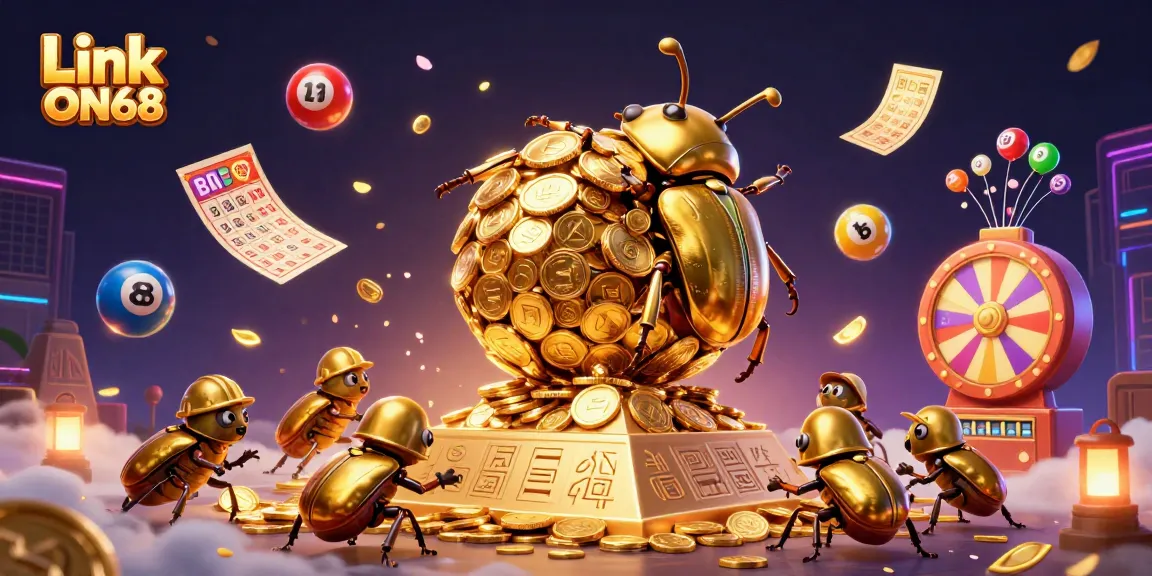 Experience thrilling wins with Link ON68 in a vibrant casino-themed scene packed with excitement