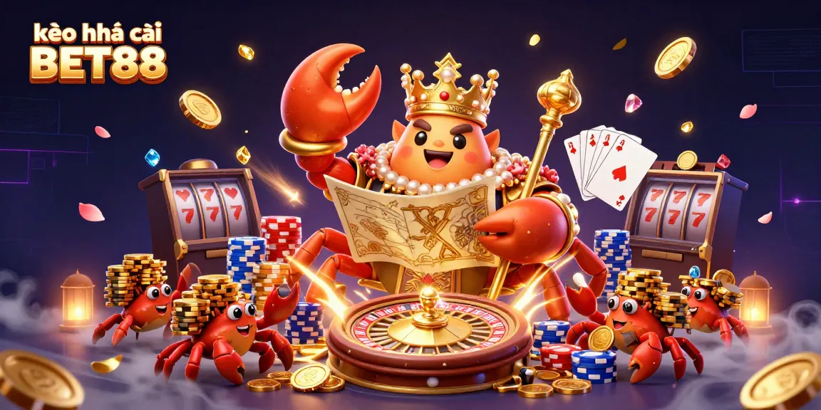Engage with kèo nhà cái BET88 by exploring dynamic casino elements in an ultra-detailed 3D illustration.