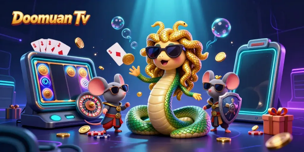 Experience thrilling gameplay with Doomuan Tv featuring captivating 3D characters and dynamic casino elements.