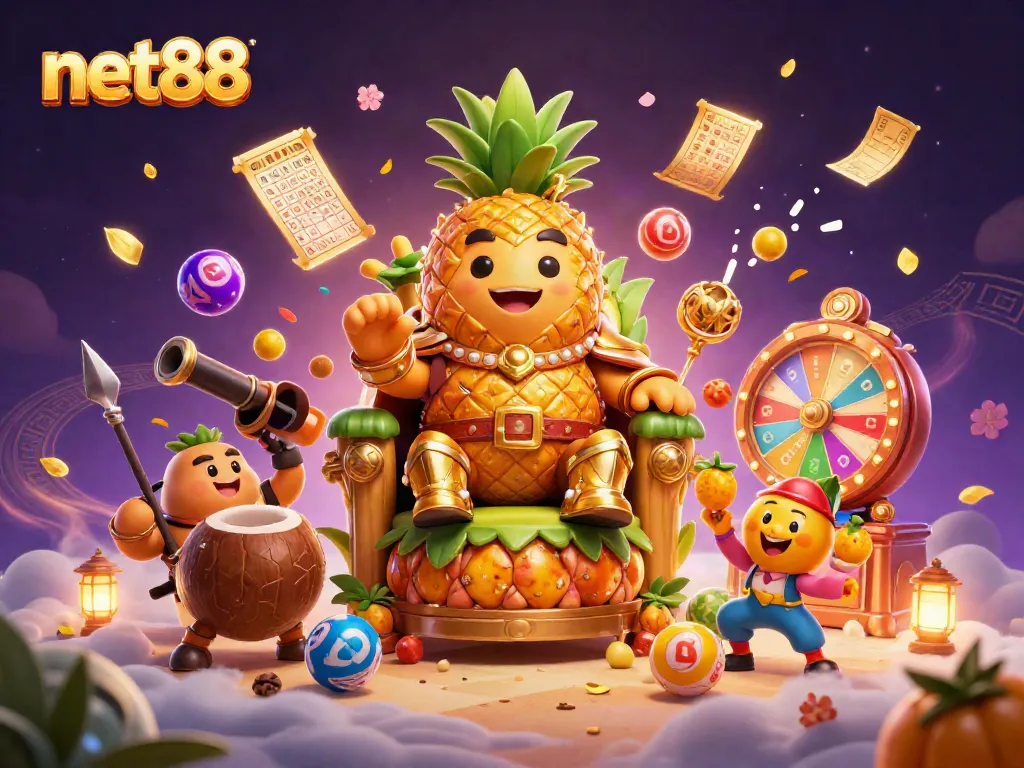 Experience thrilling moments with net88 in this vibrant and dynamic casino illustration featuring gaming excitement.