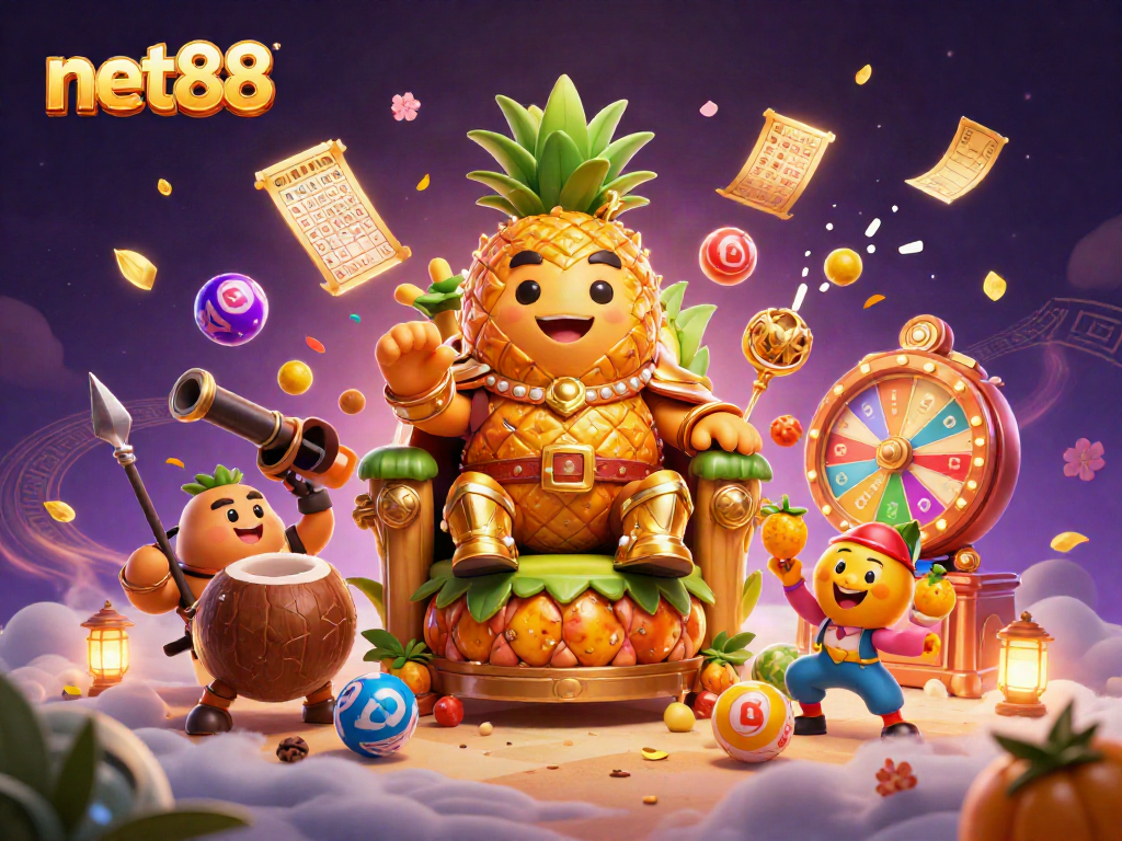 Experience thrilling moments with net88 in this vibrant and dynamic casino illustration featuring gaming excitement.