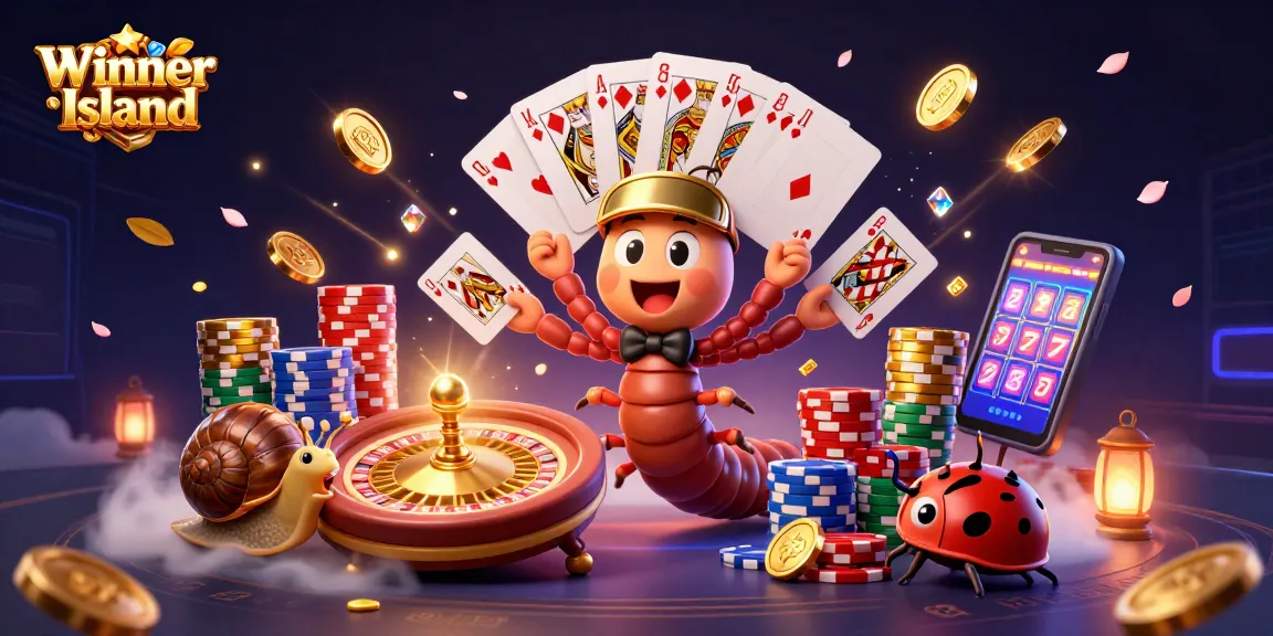 Win at Winner Island Casino with lively characters and dynamic gaming elements